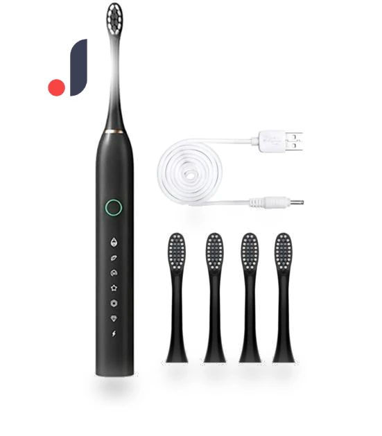 Electric Toothbrush with 4 Brush Heads — Electric Toothbrush Heads, Puntos Electronics