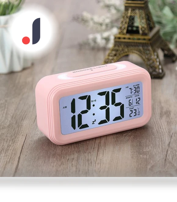 Multifunctional Digital Alarm Clock with LED Backlight — Clocks, Factory Discount Outlet