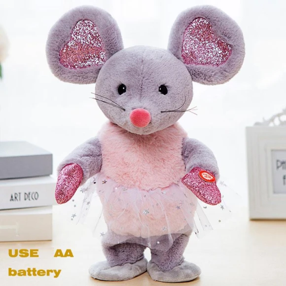 Musical Dancing Talking Electronic Plush Mouse Robot, Bai Fen Bai Toys