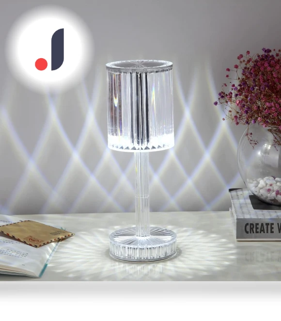 Portable Crystal Table Lamp — Lamps & Shades, Binchi Lighting Appliances