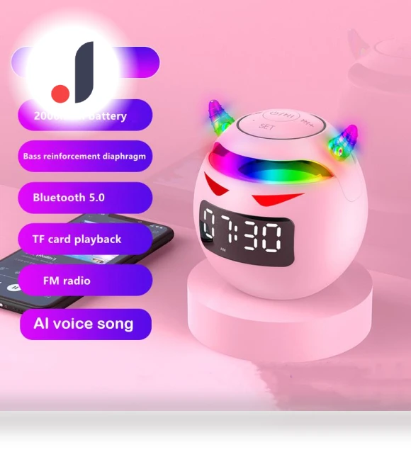 Portable Cute Little Devil AI Smart Bluetooth Speaker — Portable Sound Systems, Factory Discount Outlet