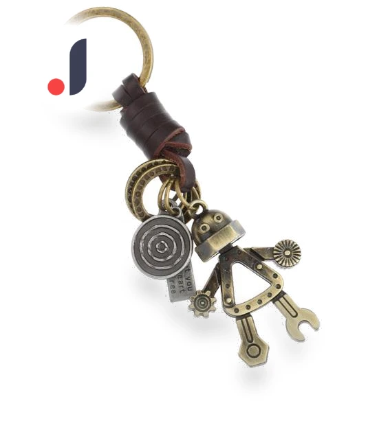 Retro Style Miniature Robot Keychain — Keychains & Keyrings, Shoesmith