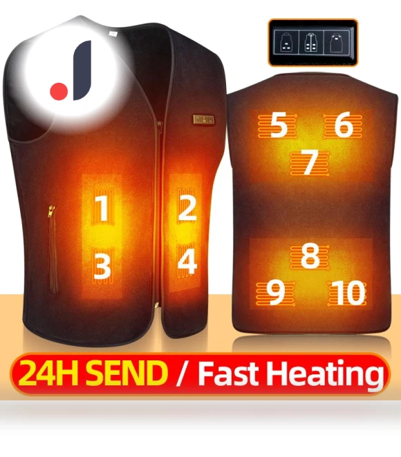 Smart Electric Heated Vest — Men's Vests, Pu Er