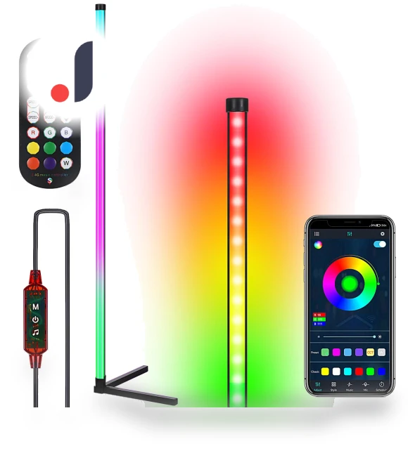 Smart LED Corner Lamp RGB Atmosphere — Standing Lights, TOMTOP JMS