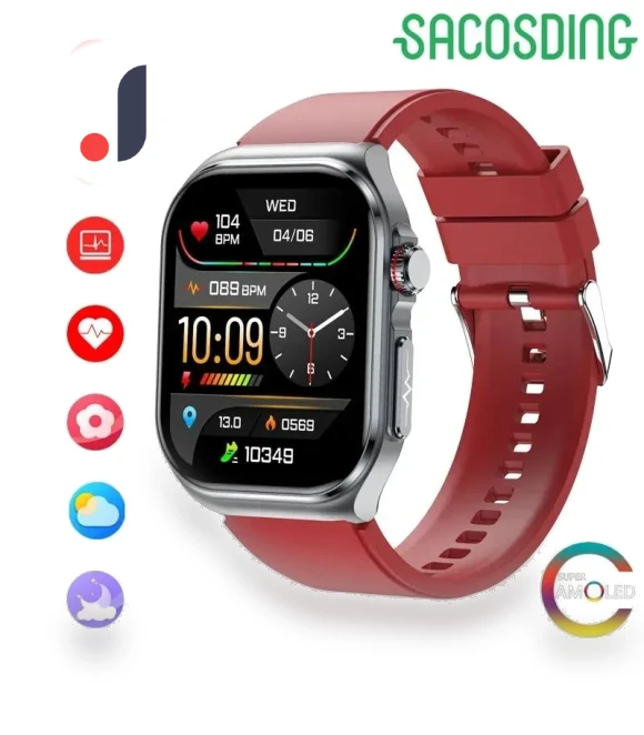 Smart Watch with ECG, Blood Pressure, and Blood Oxygen Monitoring — Smartwatches, SACOSDING