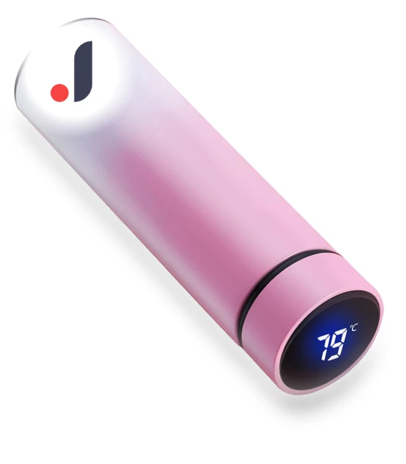 Vacuum Insulated Water Bottle with LED Temperature Display — Hydration Essentials, Listing stainless utensil