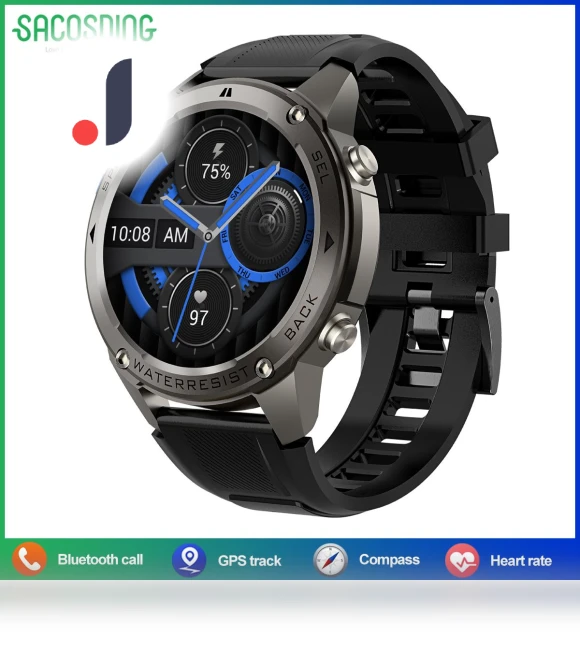 Amoled 1.43-inch Screen Smart Watch with Real GPS — Smartwatches, SACOSDING