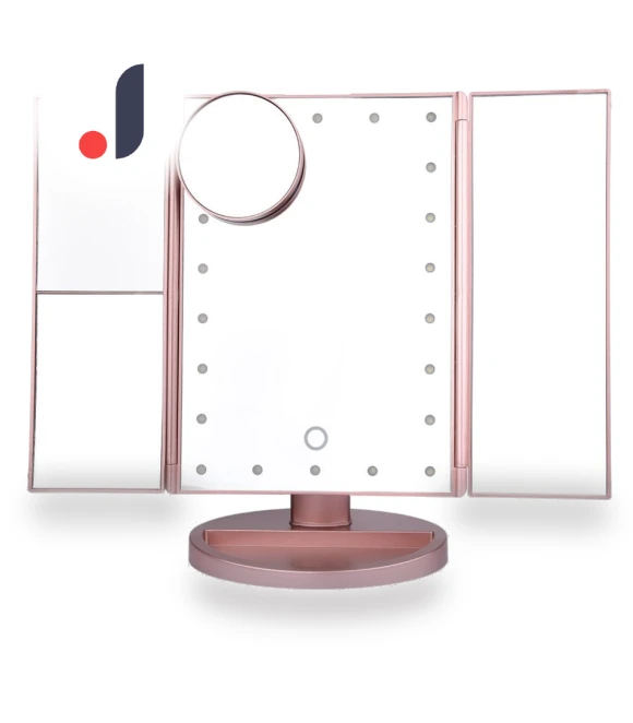 Portable 3-Fold LED Lamp with Touch Dimming — Compact & Travel, Dear Makeup