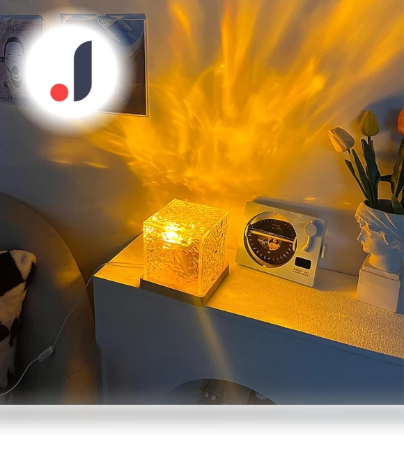 Portable Table Lamp with RGB Crystals — Night Lights, Binchi Lighting Appliances