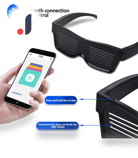 RGB LED Bluetooth Glasses — Smart Glasses, Lntelligent Living Hall