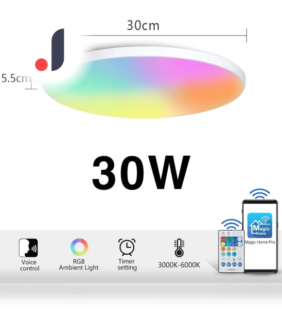 RGB Smart Ceiling Light — LED Strips, Rainbow Rain