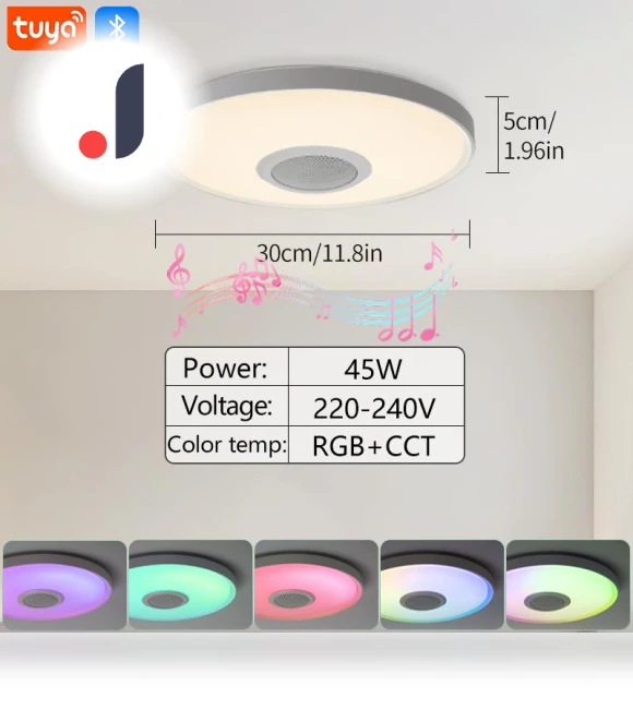Smart Audio Ceiling Light — Overhead Lighting, Rainbow Rain