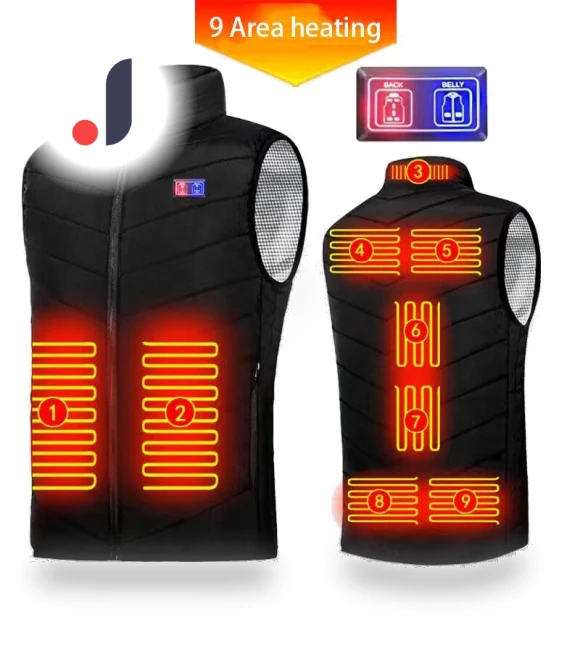 Smart Heated Cotton Vest with V-Neck — Men's Vests, LAOHU