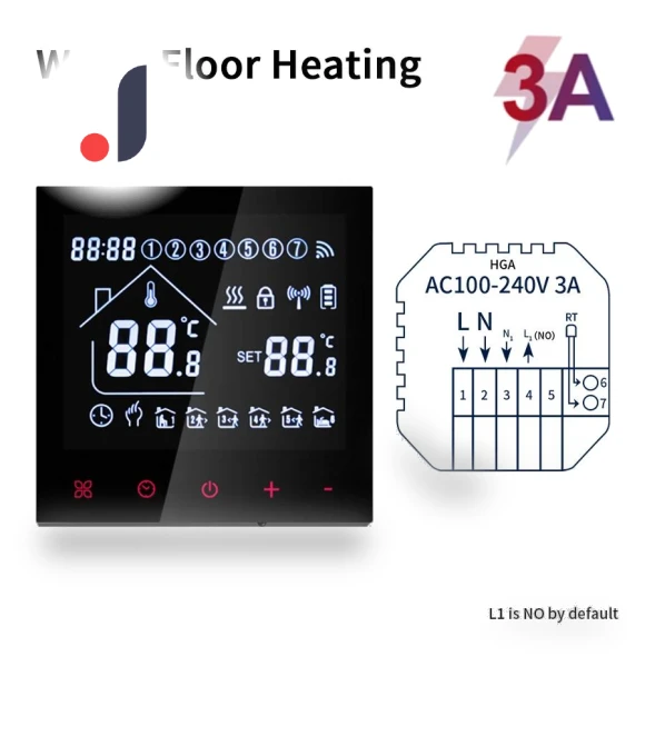Smart Thermostat LCD Display Touch Screen — Home Climate Control, Build My Home