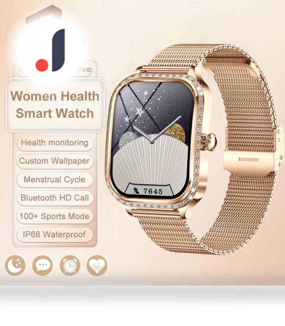 Smart Watch for Women with Rhinestones — Smartwatches, Zodvboz