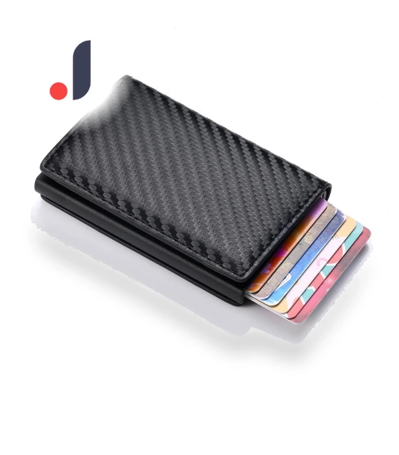Thin Retractable Carbon Fiber Credit Card Holder Wallet — Wallets, Four Four