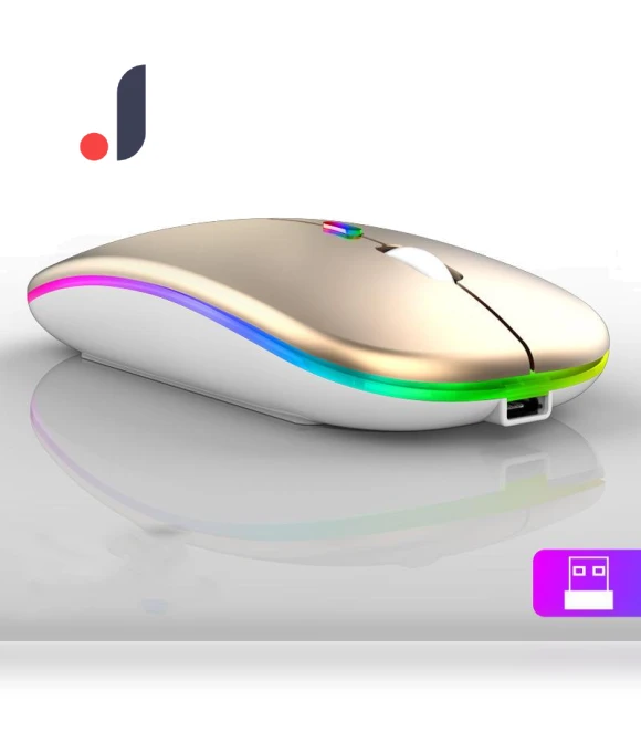 Wireless Mouse with RGB LED Backlight — Mouse Pads, Meiteai-All