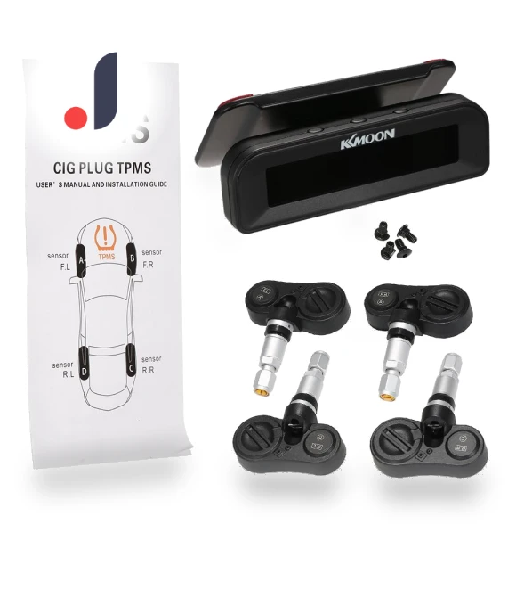 Wireless Solar-Powered Real-Time Tire Pressure Monitoring System — TPMS Sensor Replacements, Zeblaze