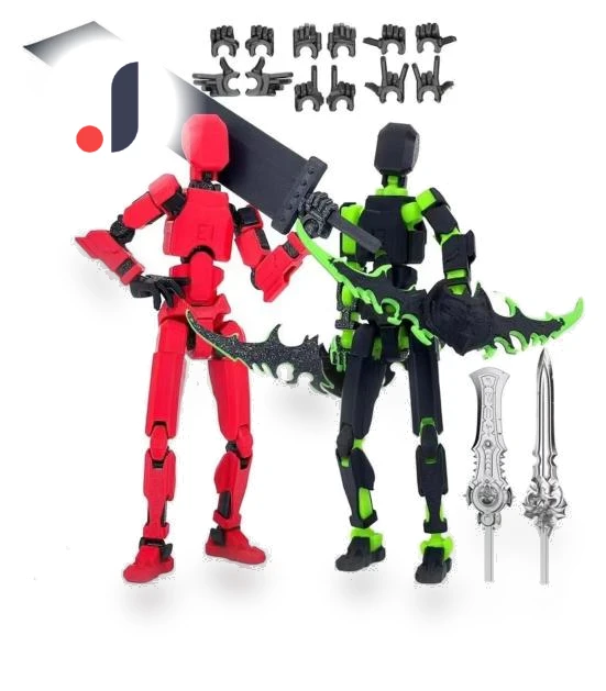 3D Printed Robot Figure with Accessories — Dolls & Figures, DODO Beauty