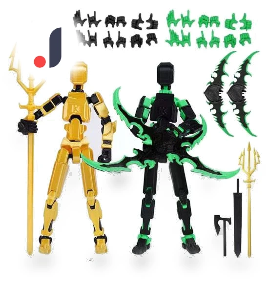 3D Printed Robot Figure with Accessories — Dolls & Figures, Home Textile Star