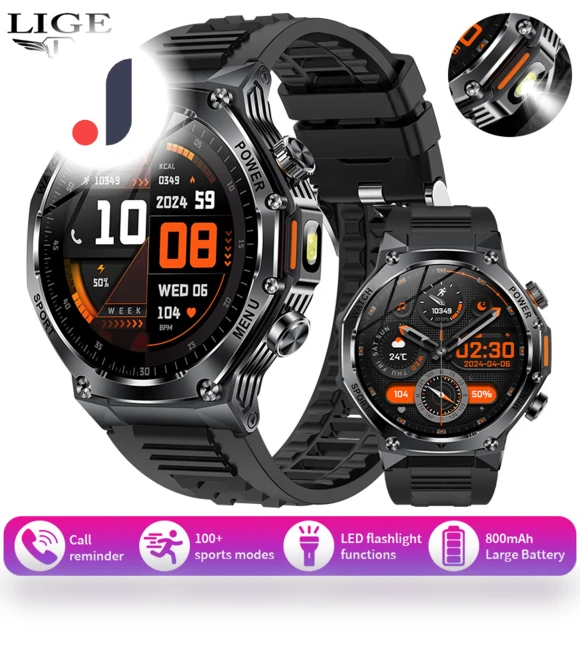 Bluetooth Calling Smartwatch with Heart Rate Monitor — Smartwatches, LIGE