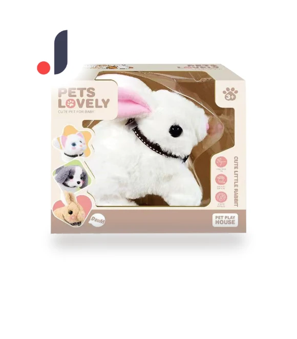 Realistic Robot Rabbit — Interactive Animal Companions, Flowers