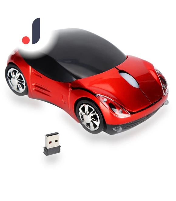 Red Car-Shaped Wireless Mouse — Mouse Pads, Automobile and motorcycle supplies