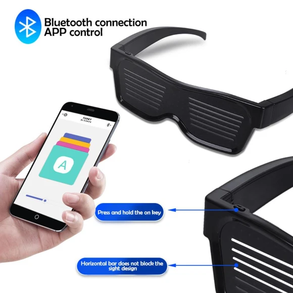 RGB LED Bluetooth Glasses — Smart Glasses, Modern Home Furnishing