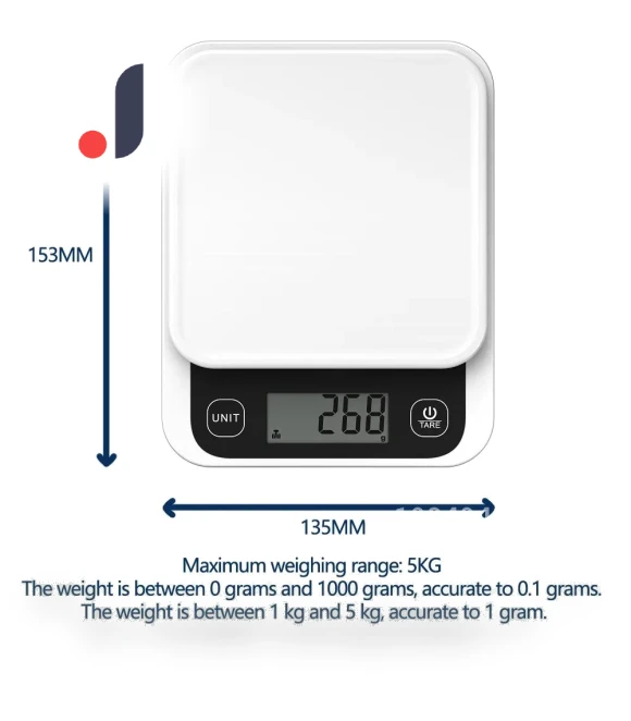 Smart Kitchen Food Scale — Weight Management Tools, DC-HOME Textile