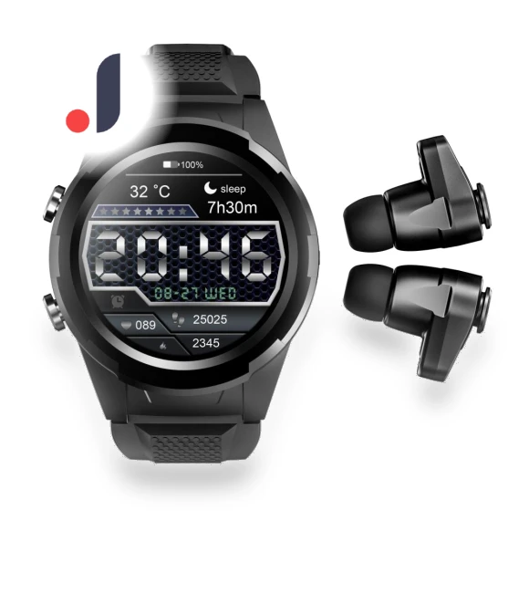 Smart Watch with Bluetooth Earbuds — Wearable Accessories, Rainbuvvy