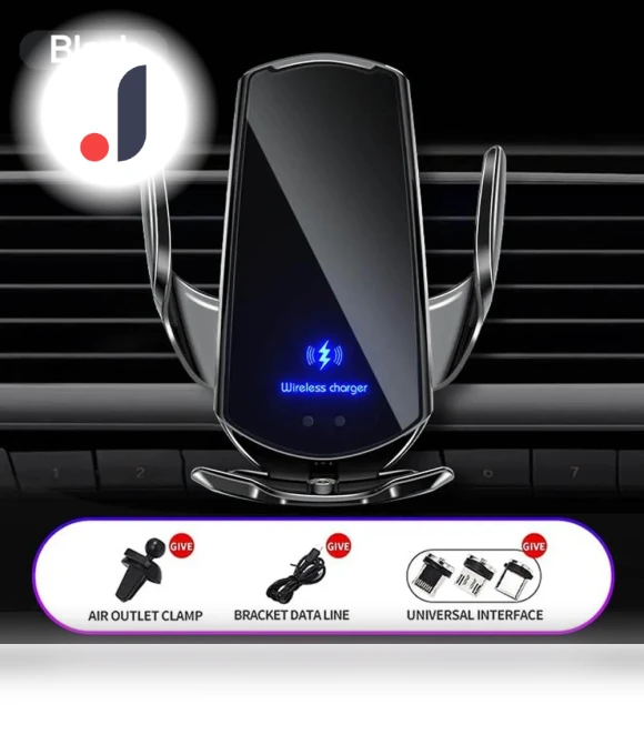 Wireless Car Charger with Automatic Clamp — Chargers, Fast charging