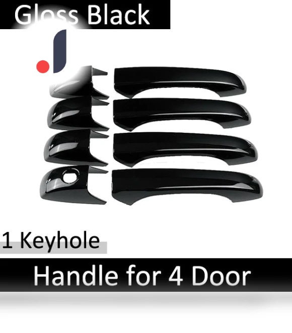 Glossy Black Smart Door Handle Cover — Car Door Entry Guard