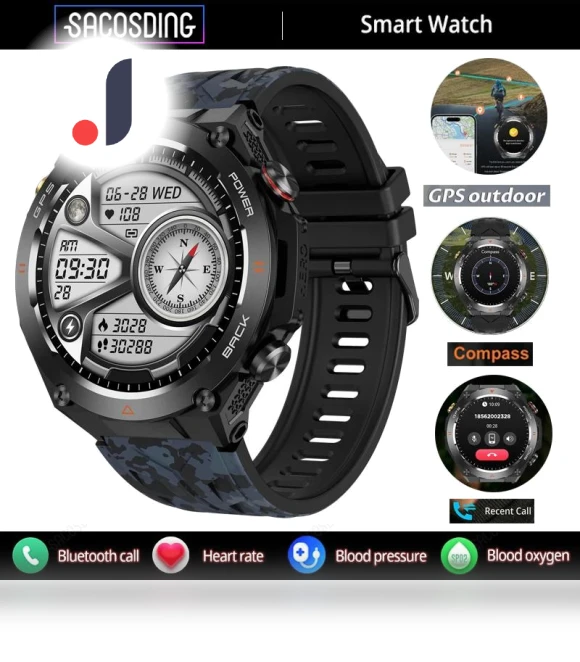 Smart Watch with GPS and Compass — Smartwatches, SACOSDING