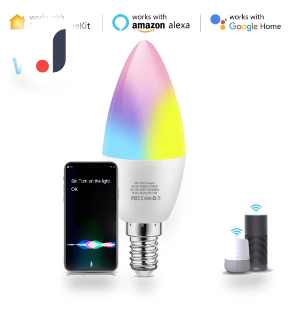 Smart Wi-Fi RGB LED Candle Bulb — LED, Refreshing Home