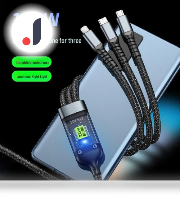 Transparent 3-in-1 Smart Flash Charging Cable — Chargers, ElectroCN