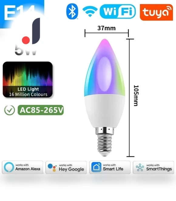 Smart E14 Candle LED Bulbs — Smart Home Modules, Good Household Items
