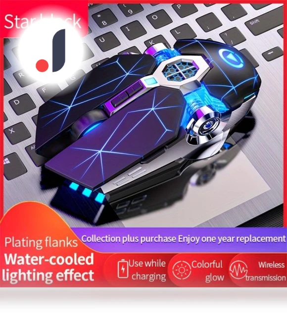 Wireless Silent Gaming Mouse with RGB Lighting — Mouse Pads, Uav parts center