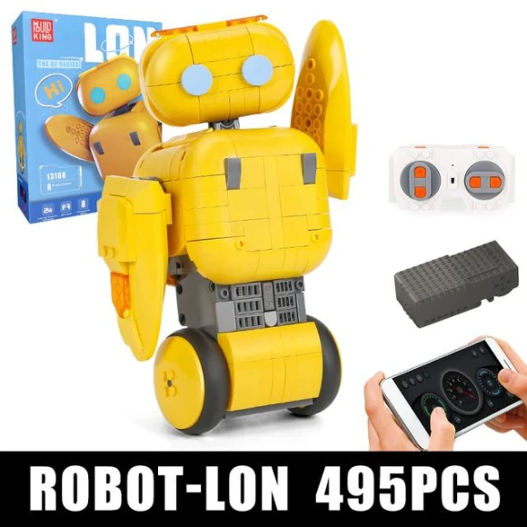 Creative Toys Technical Application RC Intelligent Robot Building Block Educational Toys for Kids Christmas Gifts — Coding Robot, MOULD KING