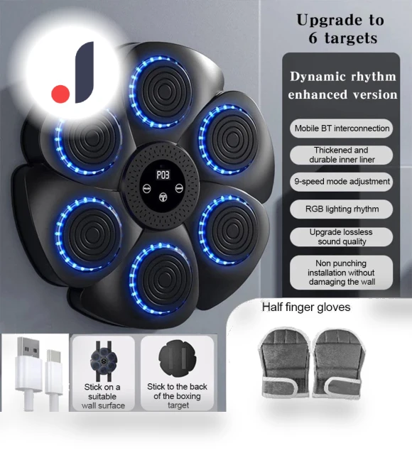Bluetooth Smart Boxing Machine with Gloves — Boxing Training Gear, Crowner