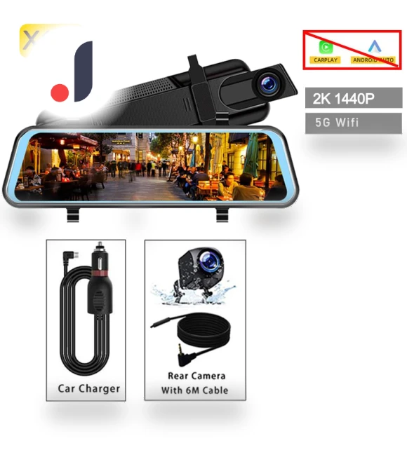 10-inch Touchscreen Car Mirror Dash Cam — Dashboard Cameras, Auto Accessories Home