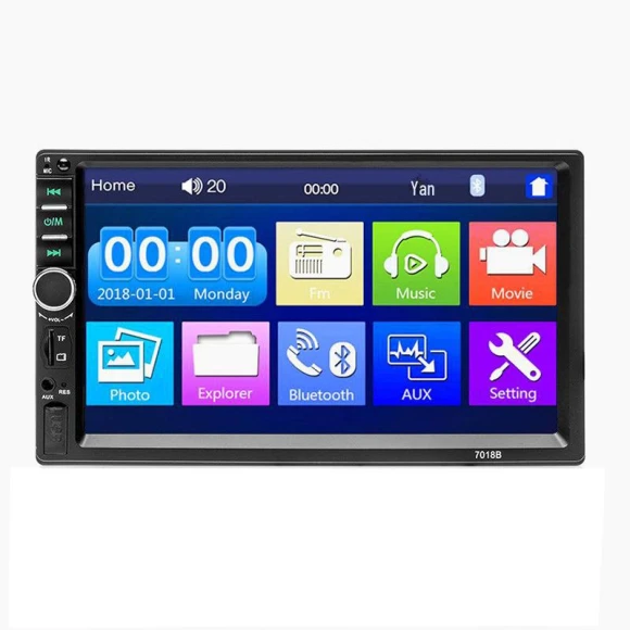 Car Radio 7 Dual DIN Bluetooth — Car Infotainment System, AI Supermarket