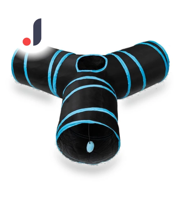 Interactive Y-Shaped Three-Way Cat Tunnel — Tunnels, AI Supermarket