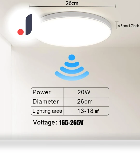 LED Ceiling Light with Motion Sensor — Step Lights, Canmeijia