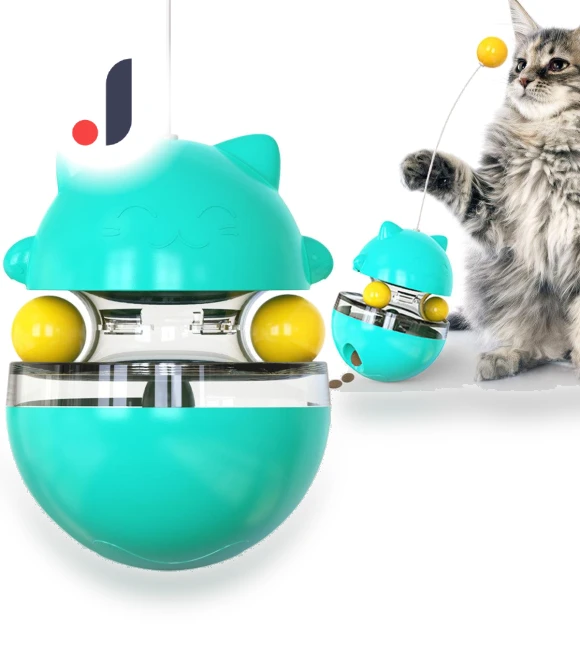 Self-Rolling Pet Toy Ball with Treat Dispenser — Cat Playthings, Smart Pet Supplies