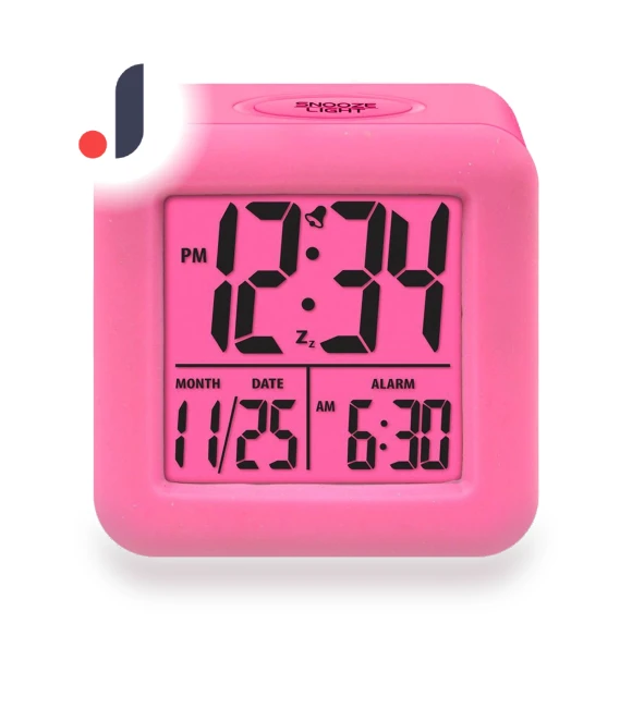 Soft-Cube Alarm Clock with LCD Display and Smart Lighting — Alarms & Clocks, Equity By La Crosse
