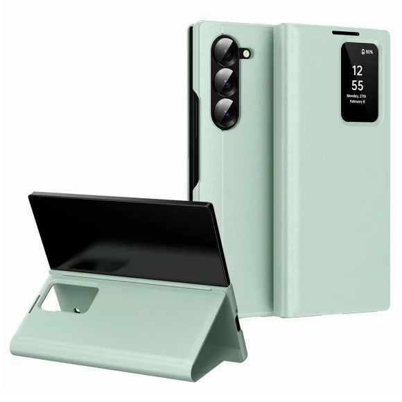 Case with Card Holder Smart View Window — Phone Accessories, Samrtwatch Bands Straps
