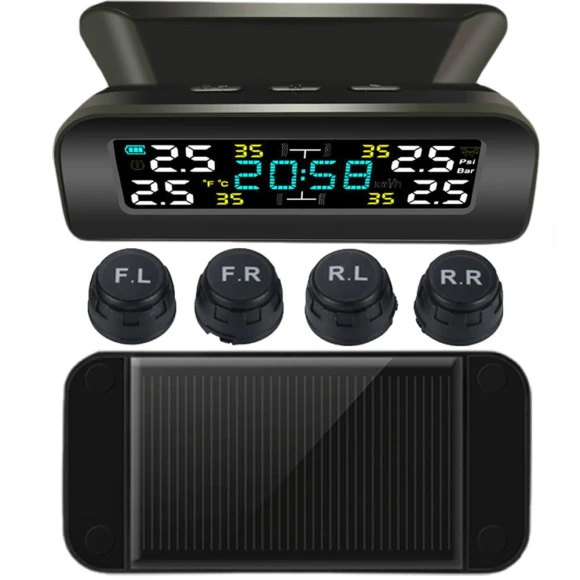 Solar Powered Smart Car TPMS LCD Display, Rustic Elegance House