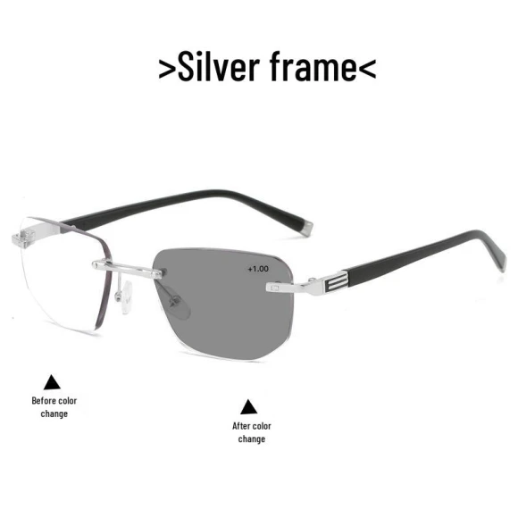 Rimless Photochromic Multifocal Reading Glasses, the BAY