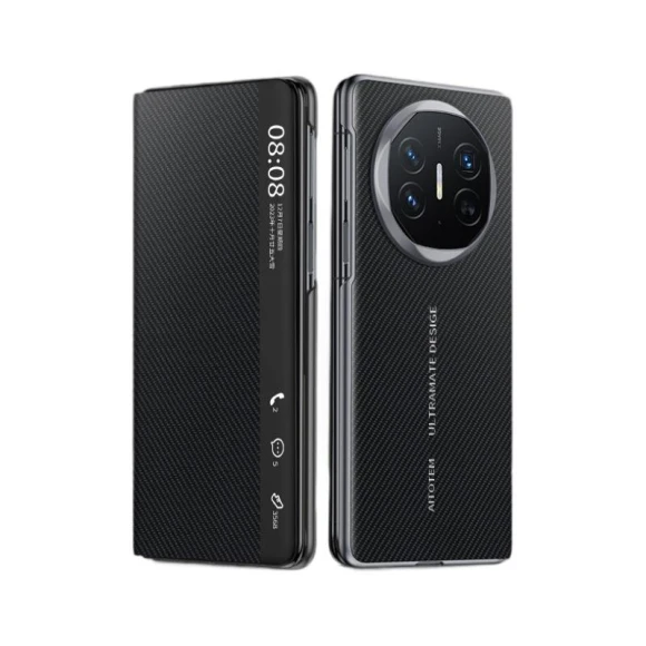 Carbon Fiber Patterned Magnetic Smart Window X6 Business Extraordinary Leather Case, BC Electrical Appliances