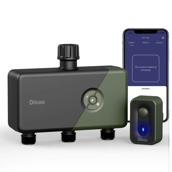 Garden WiFi Water Timer — Irrigation System, Diivoo